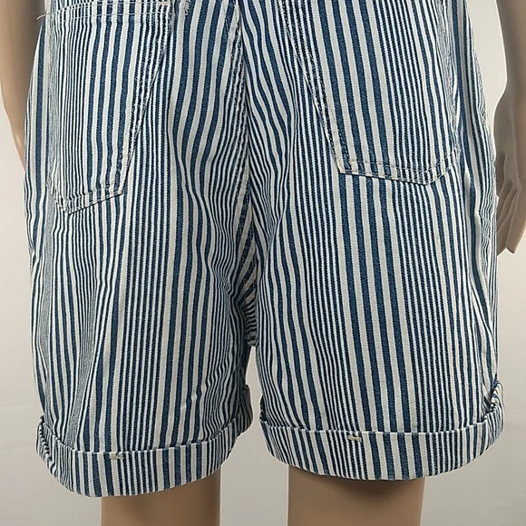 Northcrest Jean Co High Rise stripey rolled cuff shorts Size 12 SHOPKO Vintage - Picture 13 of 17